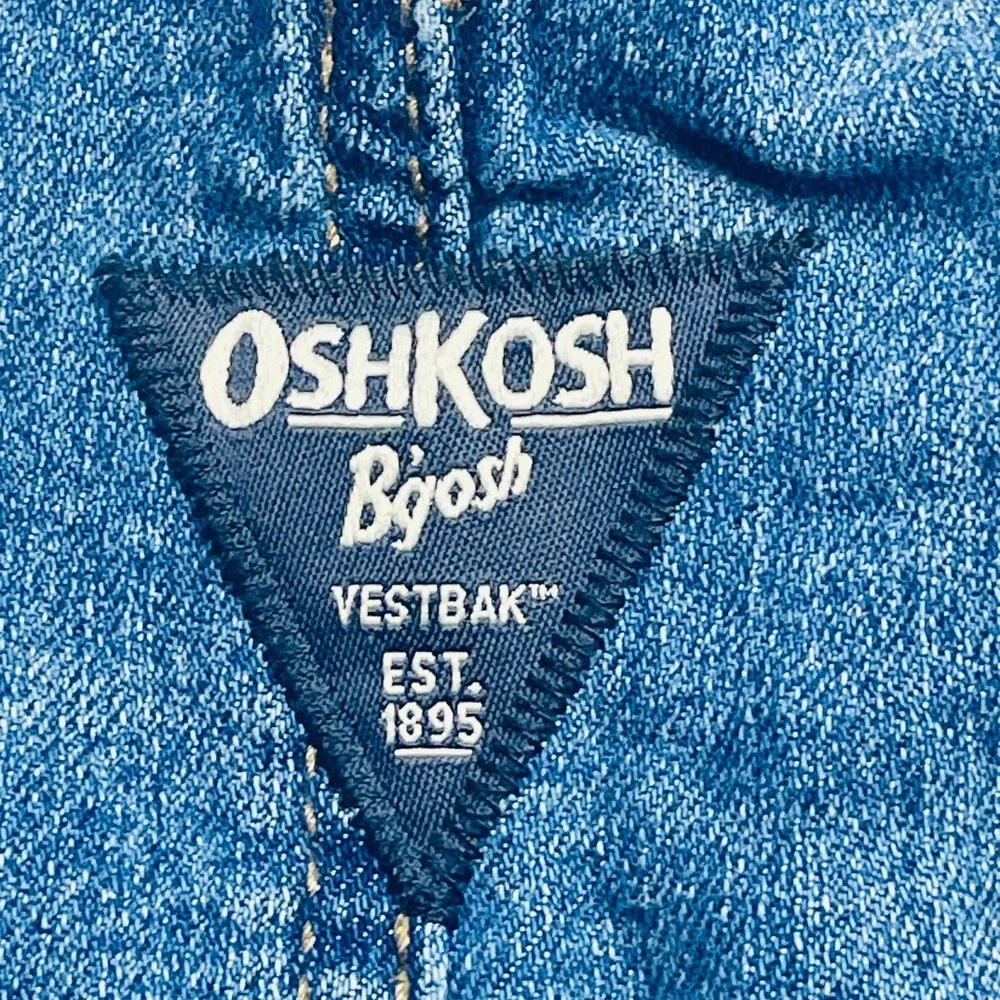 OshKosh Bgosh Baby Overalls Lot 2 Pairs Size 18M Blue Denim Heart Classic